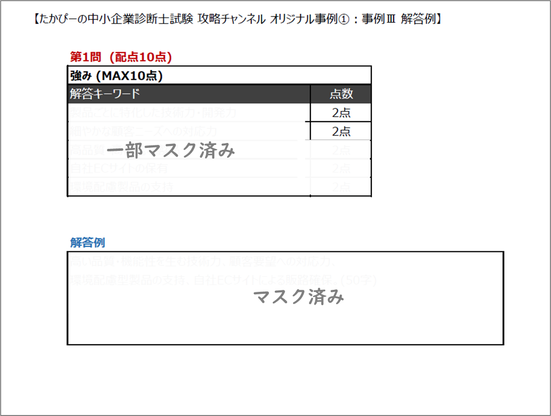 二次試験 オリジナル事例文①_事例Ⅲ