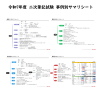 二次試験 事例別サマリシート テンプレート - 事例I～IV分析図解 SWOT分析付き